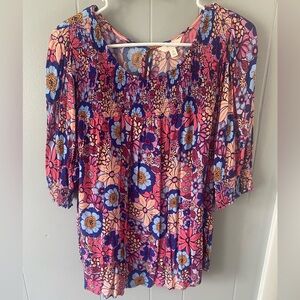 Terra & Sky Multicolor Floral Top